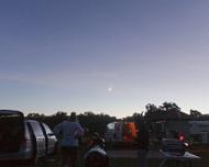 Moon-Venus-Jupiter-2015-07-18 Moon, Venus and Jupiter to the right. July 18, 2015, from Dark Site in Columbus.