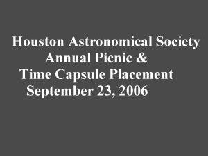 Houston Astro Picnic 2006