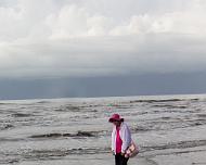 J_TestingTheWater_SGoldberg Dipping the toes in Galveston Bay