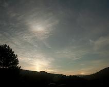 IMG_7392 Before sunrise, there is a sundog on the right and high in the sky, a sun pillar rising from the mountain.