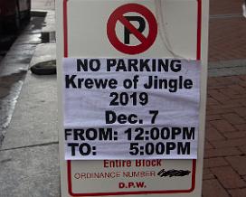 Krewe of Jingle NOLA 2019 Parade in downtown New Orleans, Dec, 2019