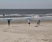 IMG_1650 Headed to the beach for instructions. James P is in white shirt, James T is in black shirt.
