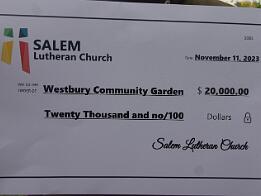 Salem Lutheran Donation 2023